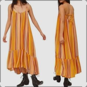 All Saints Paola Stripe Midi Shift Dress Women's Sz 4